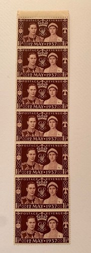 Special Commemorative ed. 11/2d stamps, 1937 feat. George VI & Queen Elizabeth - Picture 2 of 4