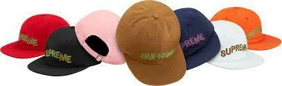 Supreme Stepping Arc 6 Panel Cap Black Dark Gold F/W 17