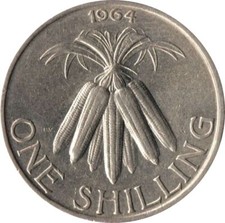 Malawi 1 Shilling Coin | Hastings Banda | Corn | 1964 - 1968