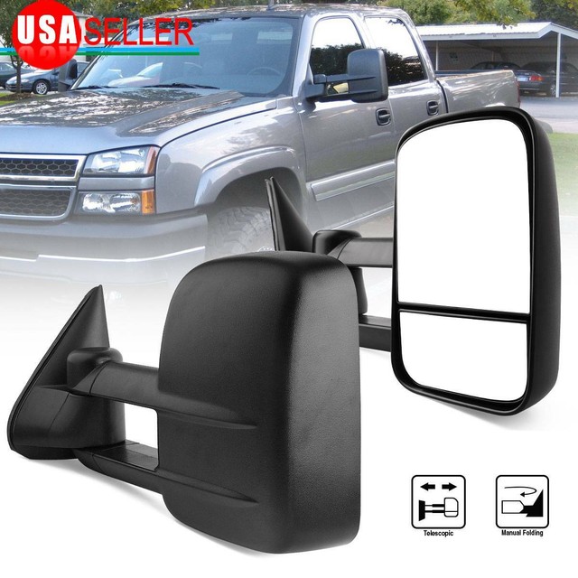 KSource 6204950G Set of 2 Manual Towing Mirrors Black for 19992006 GMC Yukon eBay