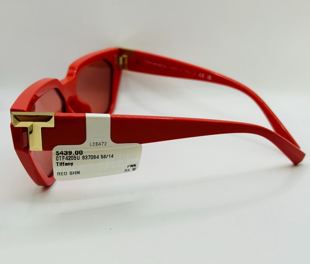 Tiffany & Co. TF4205U Cat-Eye Sunglasses Coral Red Pink 837084 New With Tags Tiffany TF4205U Sunglasses 8056597850834 - YouTube main image 3
