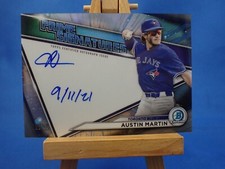 Austin Martin Bowman Chrome 2021 Prime Signatures Autograph Auto /50