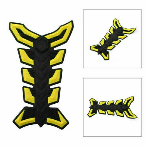 Universal Motorcycle Gas Fuel Oil Tank Pad Fish Bone 3D Decal Sticker Protector - Picture 28 of 32