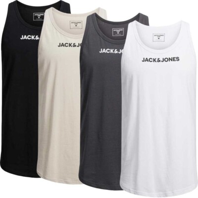 Jack & Jones Herren Tank Top Jcothx Ger Print vorne & hinten Long Line U-Neck