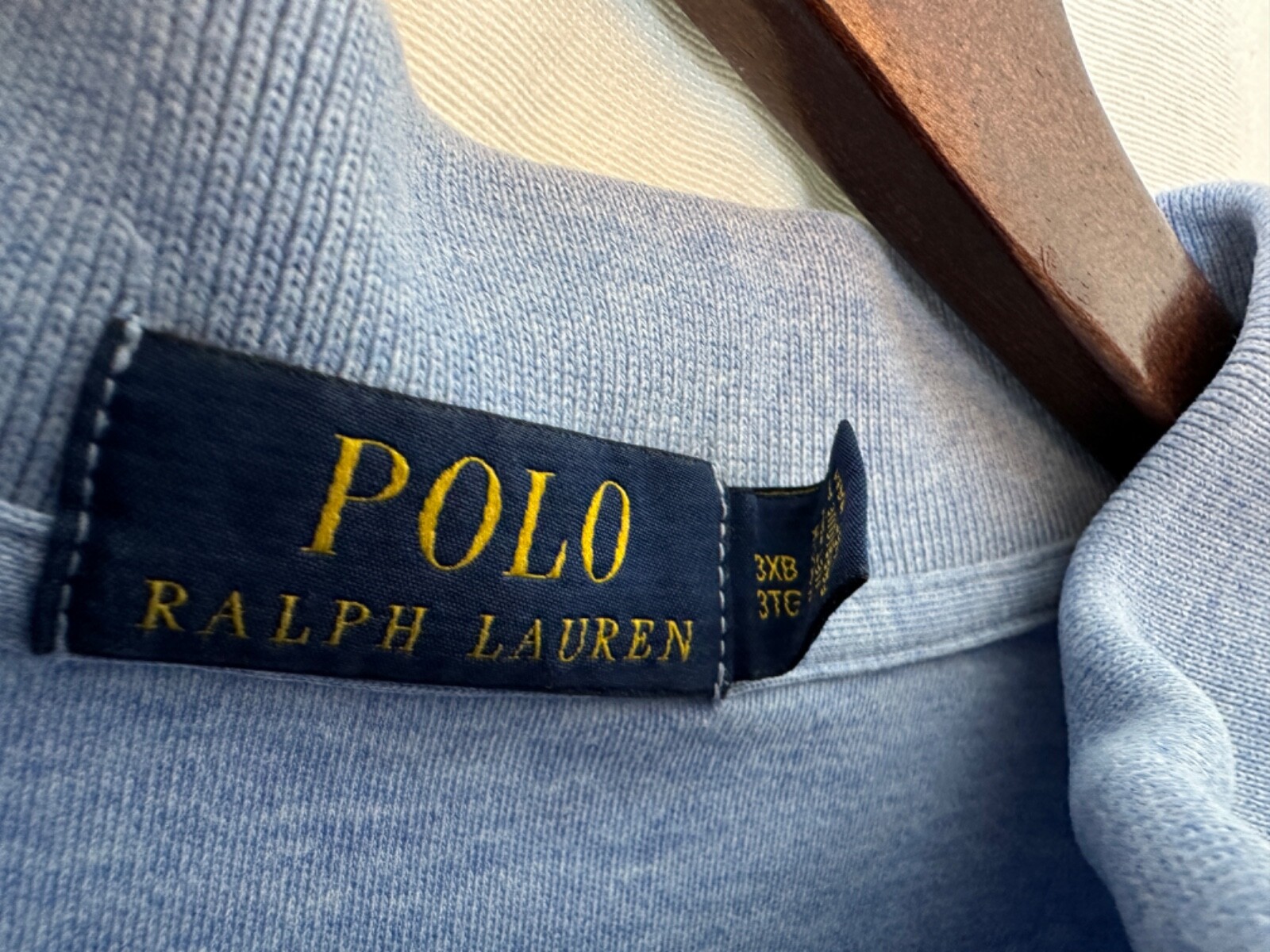 Polo Ralph Lauren Uomo Maglia Maglia Blu Camicia Pony Logo 3XB