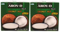 Doppelpack AROY-D Kokosmilch (2X 150Ml) | Kokosnussmilch | Cocosmilch