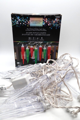 24 Gemmy Orchestra of Lights Multi-Function Color-Changing LED Icicles #1290084