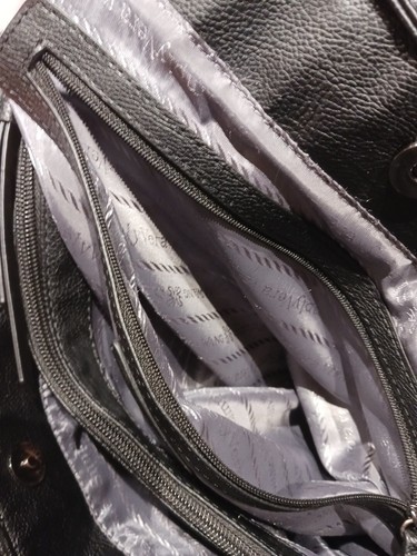 'Simply Vera' Vera Wang Kohl's Women's Black Tote Bag. Gray Lining. - Picture 15 of 17