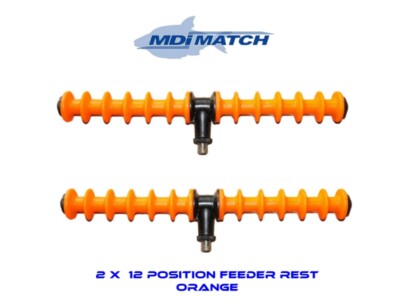 2er Pack MDI Match 12 Positionen Feeder Rutenauflage Orange - Entwickelt für alle Spitzenarbeiten
