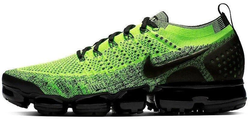 靴 Air VaporMax Flyknit 3 \"Gunsmoke Volt\" Nike Air Vapormax Flyknit 3 “Gunsmoke / Thunder Grey Volt” On Foot