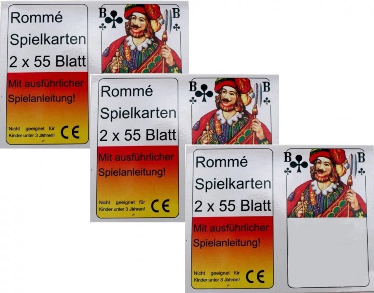 GRAVIDUS 6x55 Romme Karten Kartenspiel Rommekarten Spielkarten Canasta Bridge Skat Poker