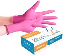 Pink gloves - Nitrile Disposable Powder Free Box of 100 