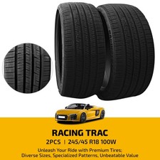 2x Racing 24545zr18 100w Uhp Tires 7.4mm 420aa Fits 2018-2022 Mazda 6 2.5t