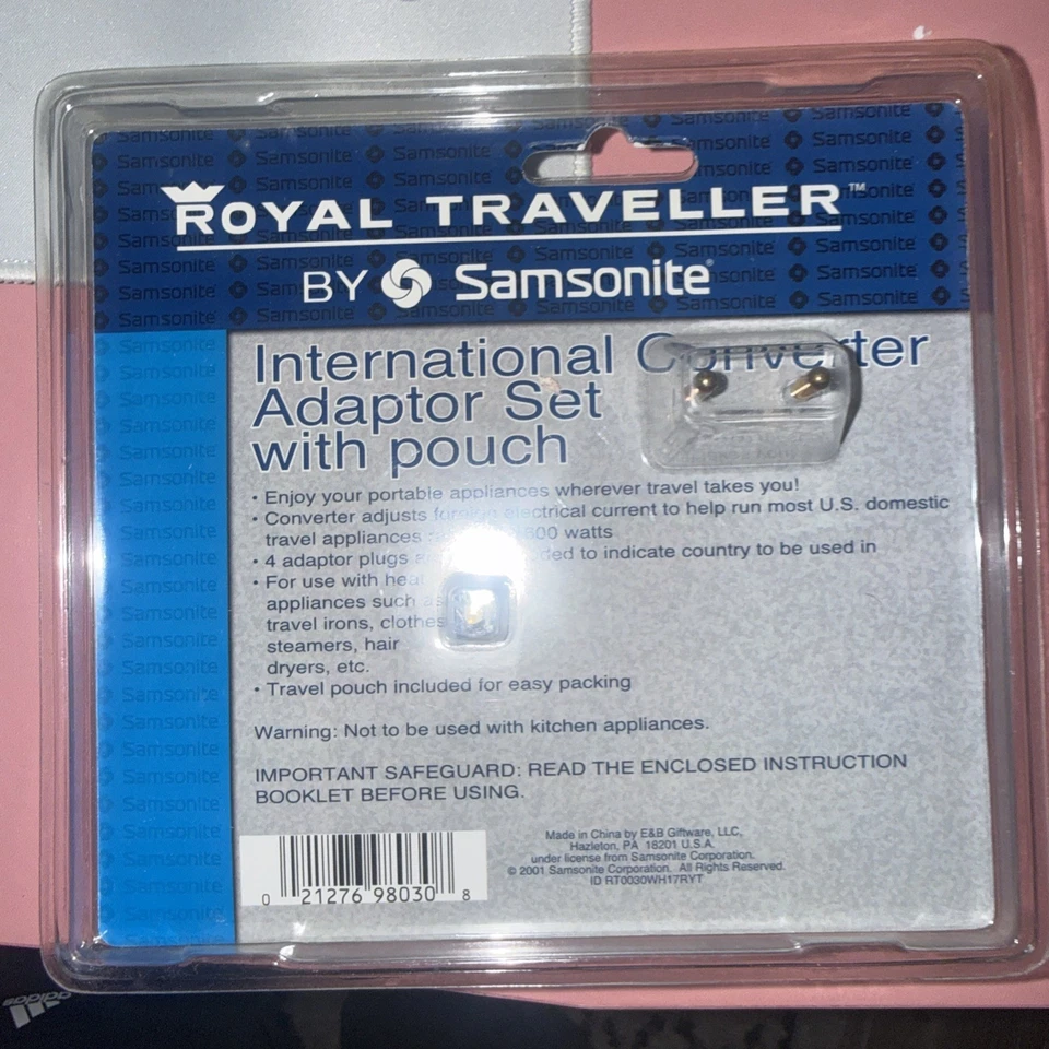 Juego de adaptadores convertidores internacionales Royal Traveller RT0030WH de Samsonite (H4) Foto 2 de 2