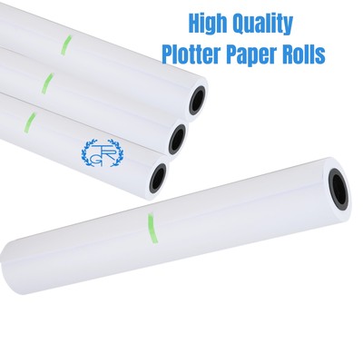 4 Rollen Plotterpapier Format A1 610mmx50M für HP Designjet Canon iPF EPSON