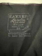 Vintage Kayser  Black Seamed Mesh Stockings  2 Pairs