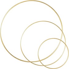 Large Metal Floral Hoop Wreath Rings Set for DIY Crafts and Decor