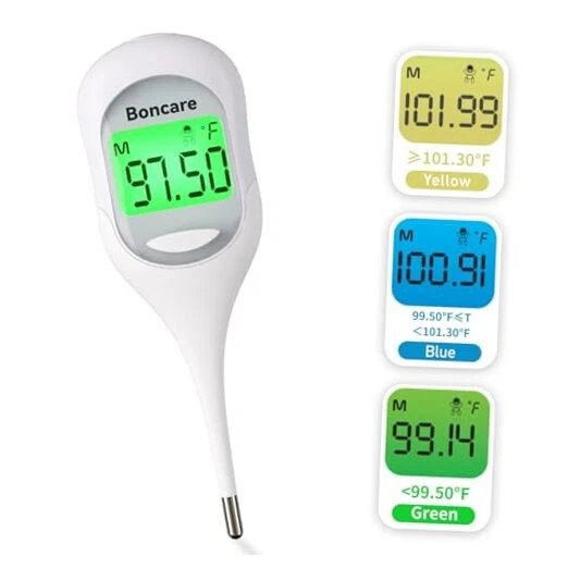 9 Seconds Digital Basal Thermometer - Accurate Oral & Rectal Thermometer for