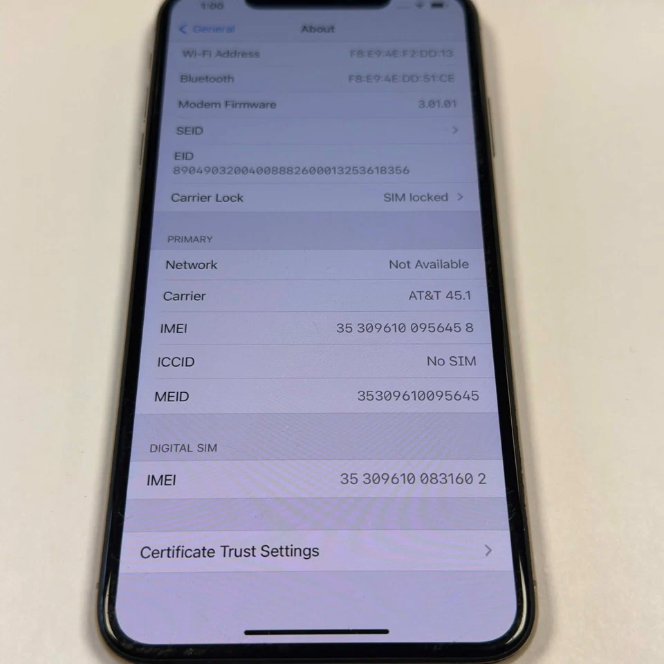 Apple iPhone Xs Max (MT5W2LL/A) — 64 ГБ — золотой, заблокирован с ATandT - Изображение 4 из 4