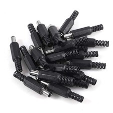 AiTrip 20pcs 5.5mm x 2.1mm DIY Male DC Power Plug Jack Solder Connector Adapter