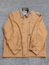 Driza Bone Brumby Jacke Herren M Beige Druckknopf Reißverschluss Baumwolle Militär Mantel