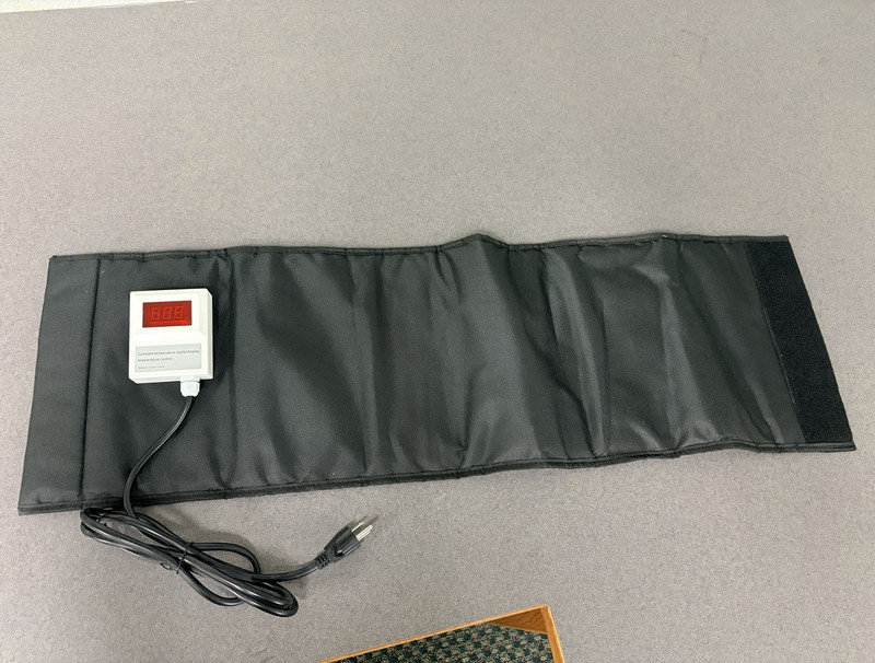 Black Electric Heating Pad with Remote Control & Digital Display