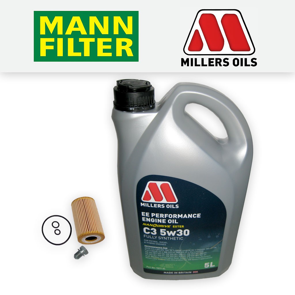 SERVICE KIT for VW GOLF MK6 1.6 TDI OIL FILTER with EE NANO 5w30 OIL (2009-2016)