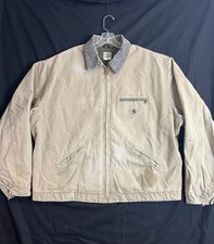Vtg Carhartt Detroit J97 SDL Jacket Mens 3XL Saddle Brown Blanket Lined XXXL USA