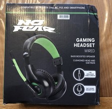 No Fear Unisex Gaming Headset Headsets Black/Green One Size - NEW BOXED