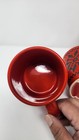 5 Vintage Waechtersbach North Woods Red Mugs with Black Snowflake Germany — photo 5