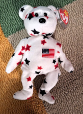 Ty Beanie Baby Glory the Bear DOB July 4, 1997 NEW