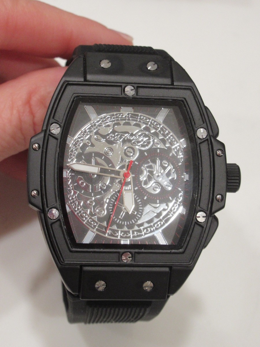 Ed Hardy Mens Quartz Wristwatch Watch Black ~BRAND NEW IN BOX~ | eBay