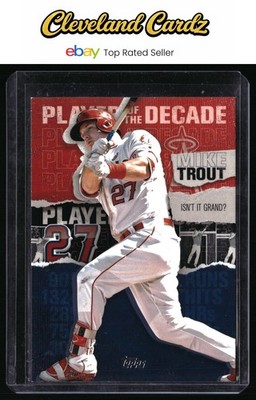 2020 Topps #MT-19 Mike Trout Topps Player of the Decade: Mike Trout Black #/299