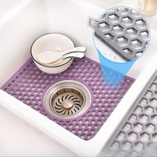 Silicone Sink Mat Protector - Anti-Slip Kitchen Sink Liner Grid - Heat Resistant