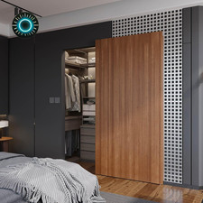 42inch Concealed Sliding Barn Door Hardware with Soft Close Mechanism Wall Mount