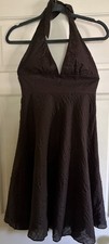 NWT 4 J Crew Brown Sun Dress Ties Behind Neck Sleeveless Petite or Not