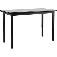 Height Adjustable Table 72"W x 24"D x 22-1/4 to 37-1/4"H Gray Nebula