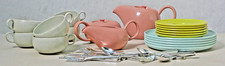 22-Piece Set Vintage Russell Wright 1950s MCM Plastic Dishes Tea Set