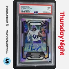 2023 PANINI PRIZM #366 IVAN PACE JR. AUTO RC ROOKIE PSA 9