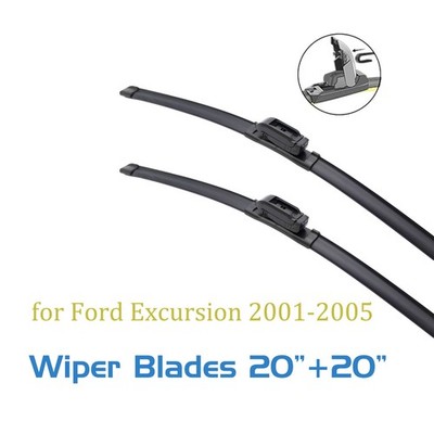 2,Windshield Wiper Blades 20 20 For Ford Excursion 2001-2005 J-hook All Season