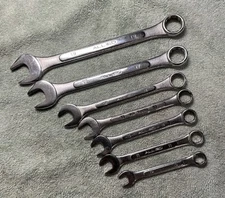 Set Of 7 Allied & Other Combination Wrench’s Forged Alloy Steel Vintage - Metric