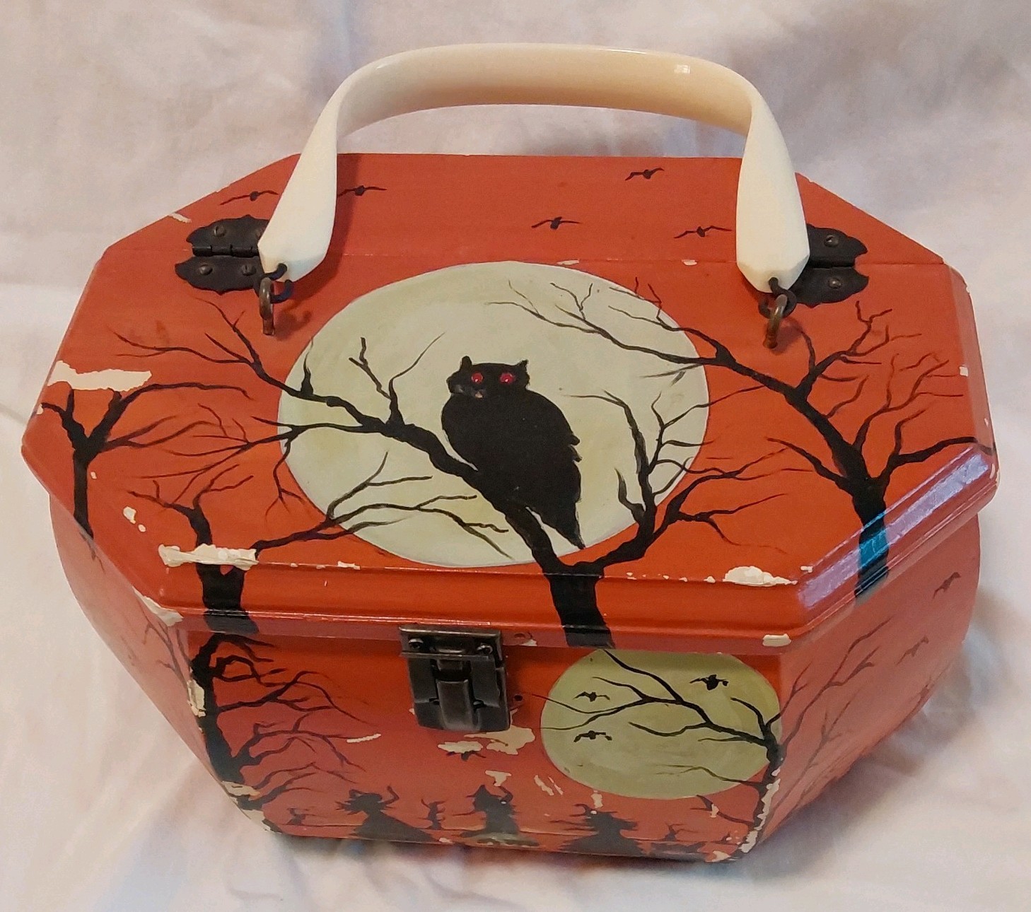 Vtg Annie Laurie Originals Wooden Box Purse Halloween… - Gem
