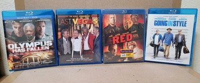 MORGAN FREEMAN BLU-RAY'S ×4  OLYMPUS HAS FALLEN LAST VEGAS RED GOING IN STYLE