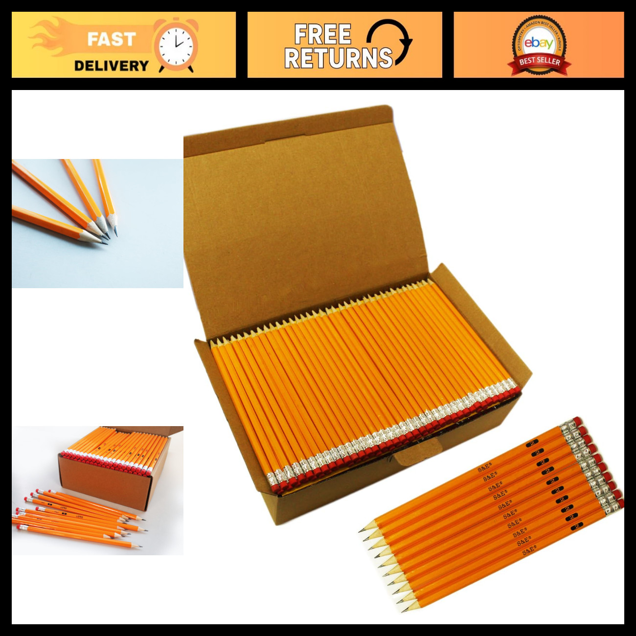1000 Count HB Pencils for Teachers - Premium Quality, Perfect for Classroom Use