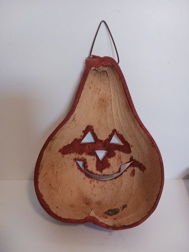 Hanging Vintage Cut Out Pumpkin Fall Halloween Thanksgiving Gourd Scarry - Picture 2 of 5