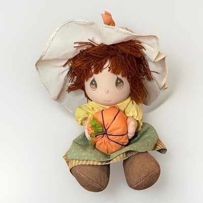 APPLAUSE Precious Moments Plush 11 Inch Olivia Stuffed Doll Pumpkin Fall 1990