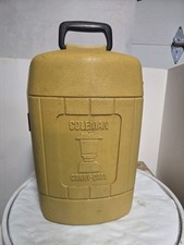 Vintage Coleman 220 228 275 Lantern Yellow Clam Shell Carry Case, W/orig. Funnel