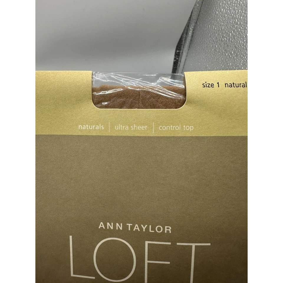 Pantimedias Ann Taylor Loft Naturals Ultra Transparente Control Top Natural 03 Talla 1 Nuevas en Paquete Foto 4 de 4