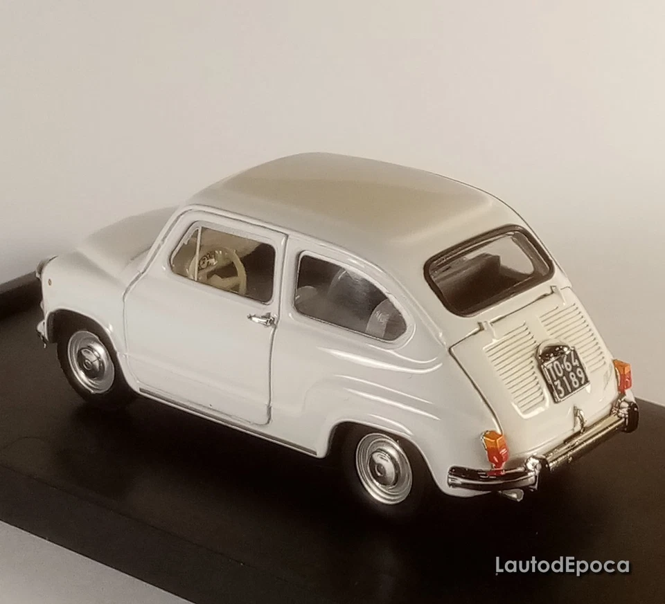 BRUMM FIAT 600D 1965 BIANCO 1/43 - Immagine 2 di 3