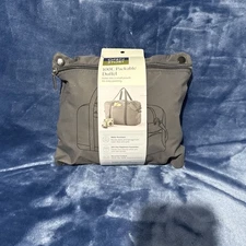 Open Story 100L Packable Duffel Bag Gray Water Resistant 26”x13”x16” New